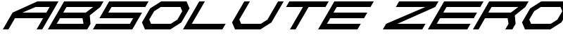 Absolute Zero Font