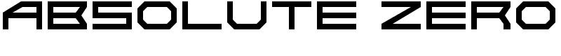 Absolute Zero Font