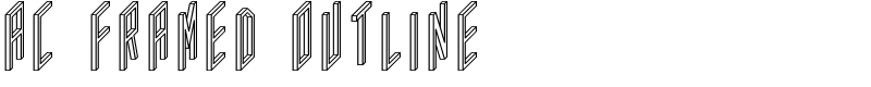 AC Framed Outline Font