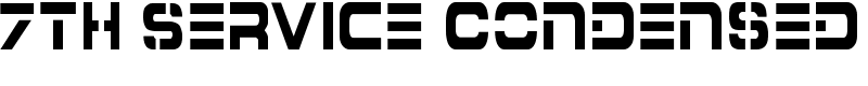 7th Service Condensed Font
