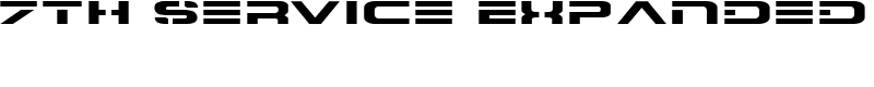 7th Service Expanded Font