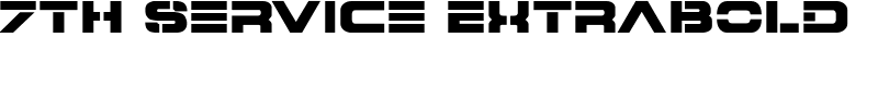 7th Service ExtraBold Font