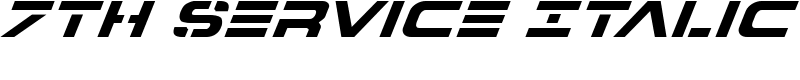 7th Service Italic Font