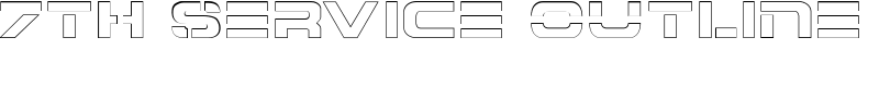 7th Service Outline Font