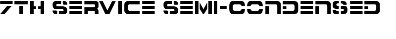 7th Service Semi-Condensed Font