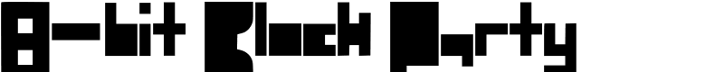 8-bit Block Party Font