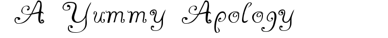 A Yummy Apology Font