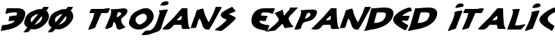 300 Trojans Expanded Italic Font