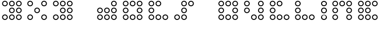 3x3 dots Outline Font