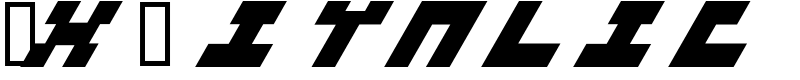 3x3 italic Font