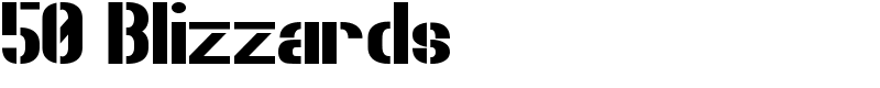 50 Blizzards Font