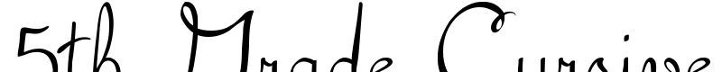 5th Grade Cursive Font