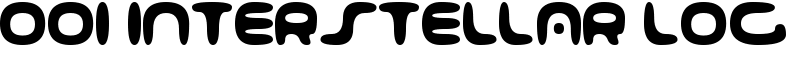 001 Interstellar Log Font