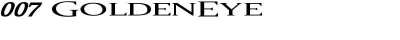 007 GoldenEye Font