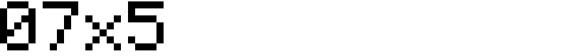 07x5 Font