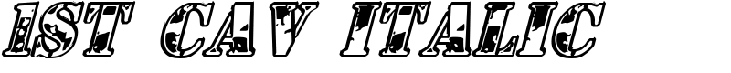 1st Cav Italic Font