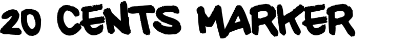 20 CENTS MARKER Font