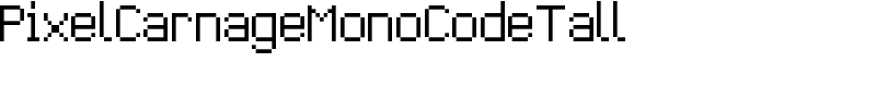 PixelCarnageMonoCodeTall Font