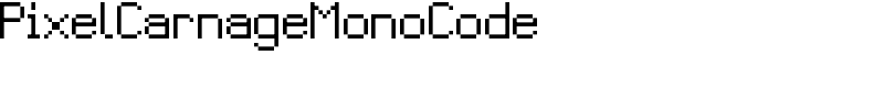 PixelCarnageMonoCode Font