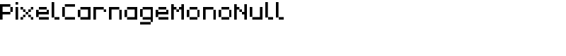 PixelCarnageMonoNull Font