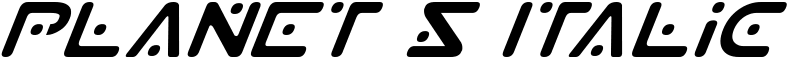 Planet S Italic Font