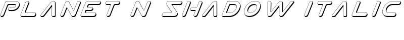Planet N Shadow Italic Font
