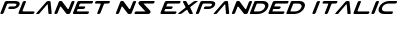 Planet NS Expanded Italic Font