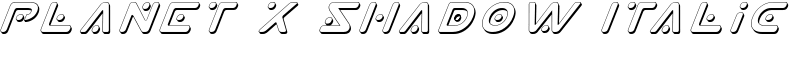 Planet X Shadow Italic Font