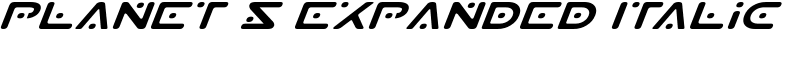 Planet S Expanded Italic Font