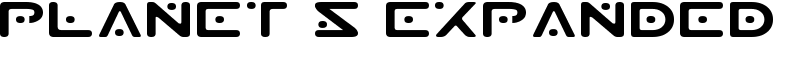 Planet S Expanded Font