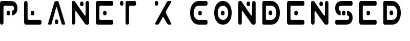 Planet X Condensed Font