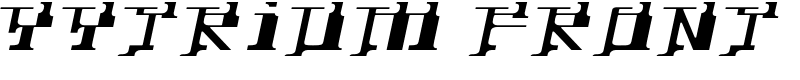 Yytrium Front Font