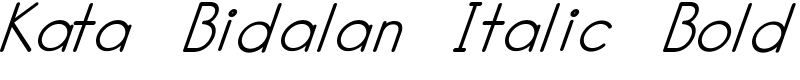 Kata Bidalan Italic Bold Font