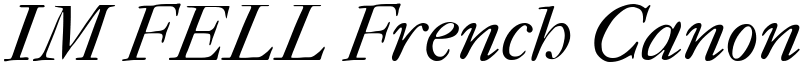 IM FELL French Canon Font