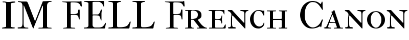 IM FELL French Canon Font