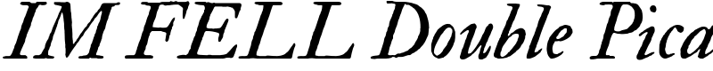 IM FELL Double Pica Font