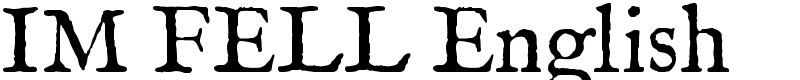 IM FELL English Font