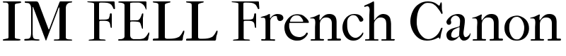IM FELL French Canon Font