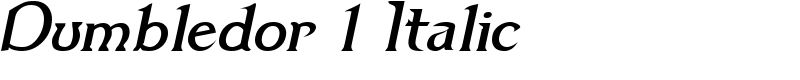 Dumbledor 1 Italic Font