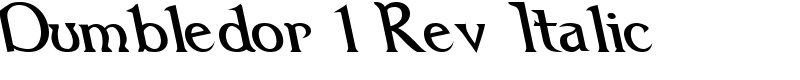 Dumbledor 1 Rev Italic Font