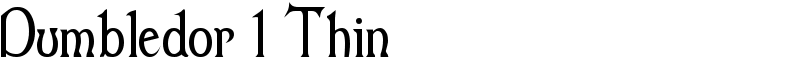 Dumbledor 1 Thin Font