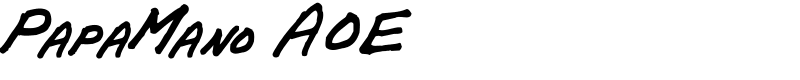 PapaMano AOE Font