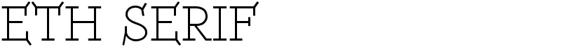 ETH Serif Font
