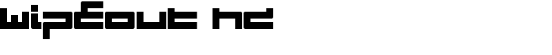 Wipeout HD Font
