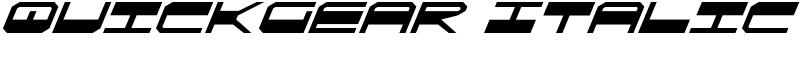 QuickGear Italic Font