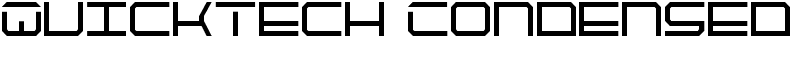 QuickTech Condensed Font