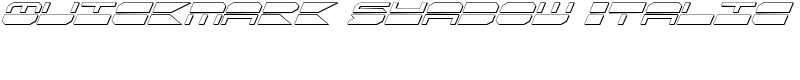 Quickmark Shadow Italic Font