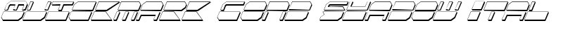 Quickmark Cond Shadow Ital Font