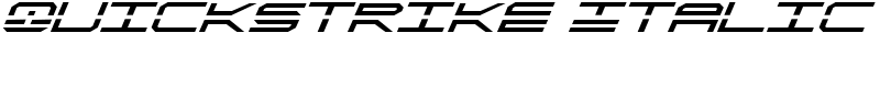 QuickStrike Italic Font