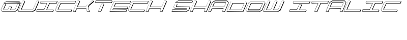 QuickTech Shadow Italic Font